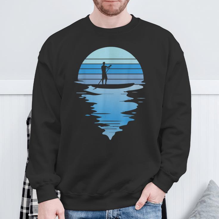 Retro Stand Up Paddler Stand-Up Paddle Water Sports Paddle Sweatshirt Geschenke für alte Männer