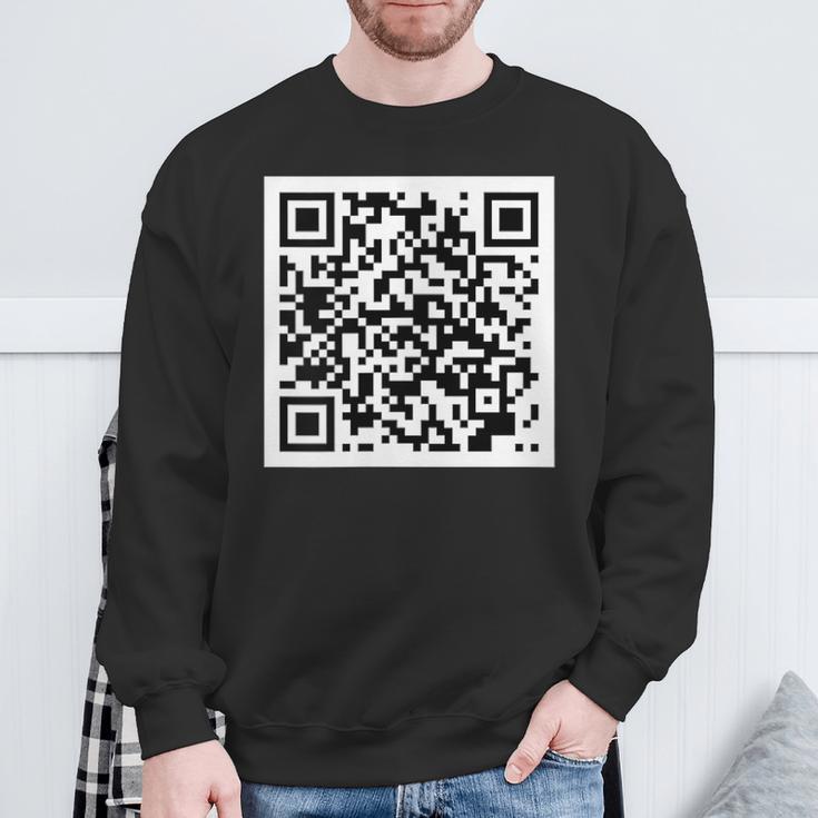 Rick Roll Qr Sweatshirt Geschenke für alte Männer