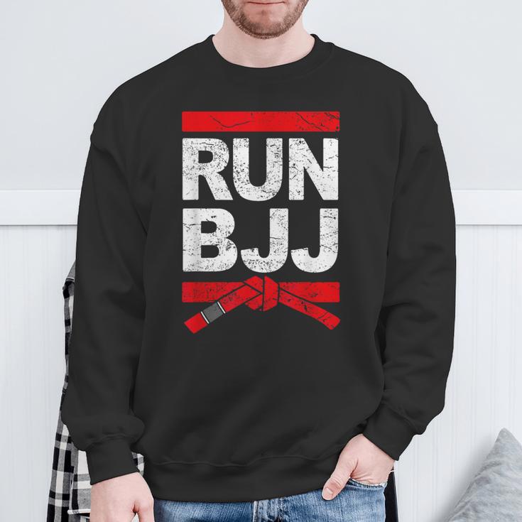 Run Bjj Brazilian Jiu-Jitsu Bjj Belt Sweatshirt Geschenke für alte Männer