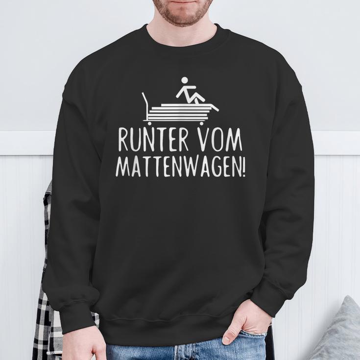 Runterom Mattenwagen I Sport Lehrerin Lehrerin Sweatshirt Geschenke für alte Männer