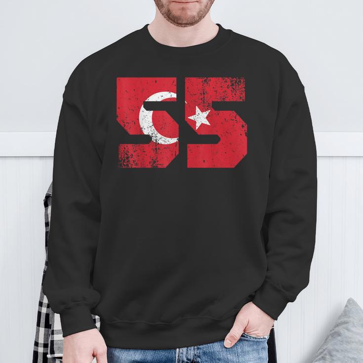 Samsun 55 Memleket Turkey Flag Idea Sweatshirt Geschenke für alte Männer