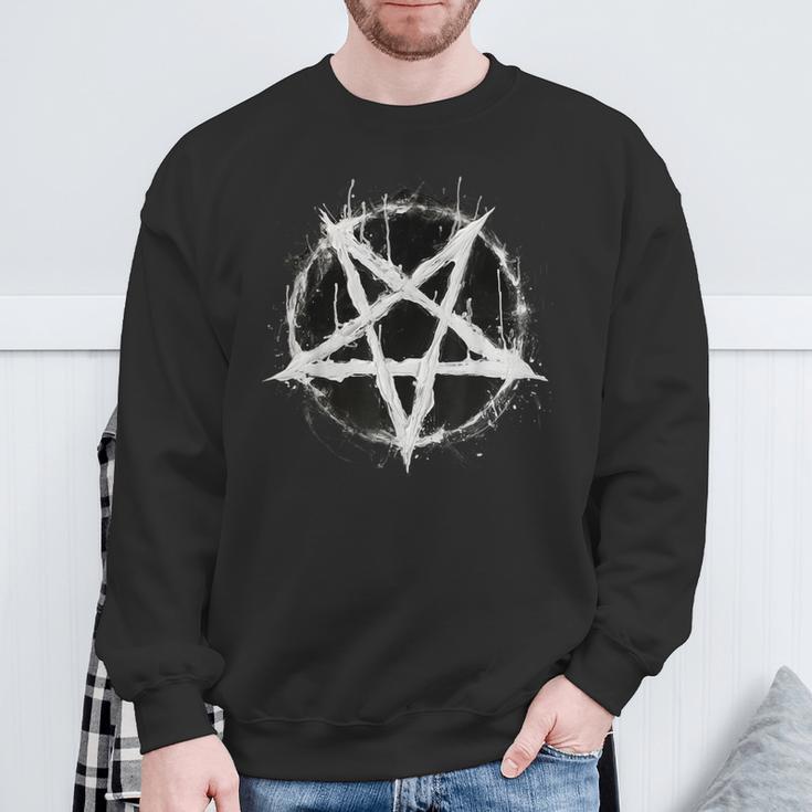 Satanic Devil 666 Pentagram Sweatshirt Geschenke für alte Männer