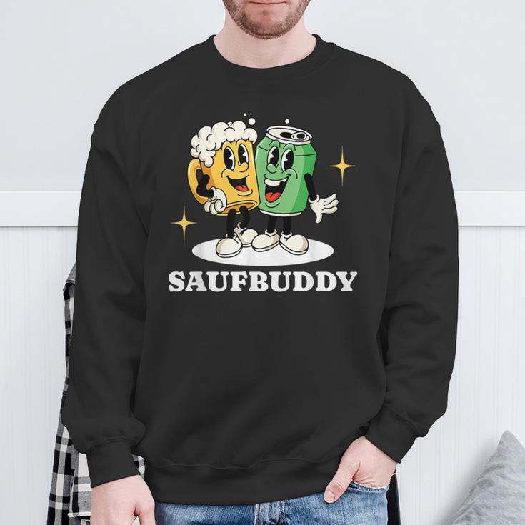 Saufbuddy Partnerlook Party Outfit Bier Liebhaber Motto Sweatshirt Geschenke für alte Männer