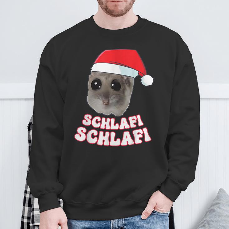 Schlafi Schlafi Hamster Hamstie Christmas Sleep Sweatshirt Geschenke für alte Männer