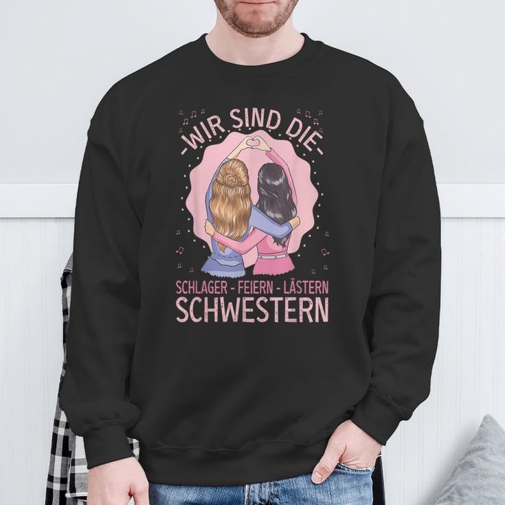 Schlager Feiern Lästern Schlageroutfit Party S Sweatshirt Geschenke für alte Männer