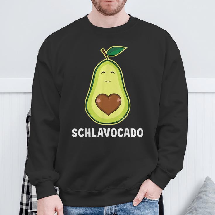 Schlavocado Avocado Pyjamas Sleep Outfit Pyjamas Heart Sweatshirt Geschenke für alte Männer