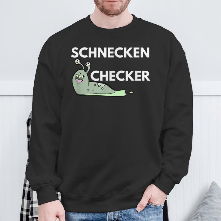 Schneckenchecker Geschenk Für Kommunikative Leute Sweatshirt Geschenke für alte Männer