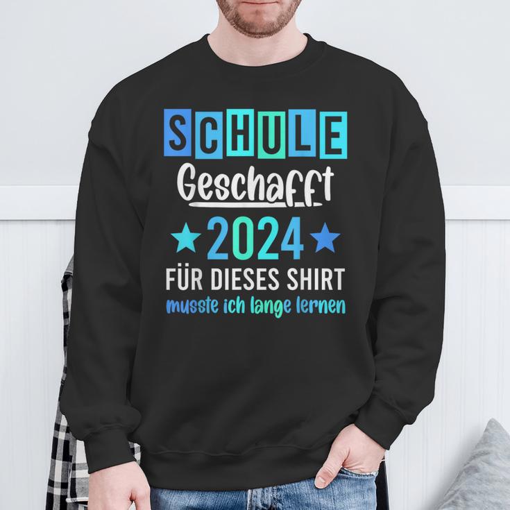 Schule 2024 Geschafft Sweatshirt Geschenke für alte Männer