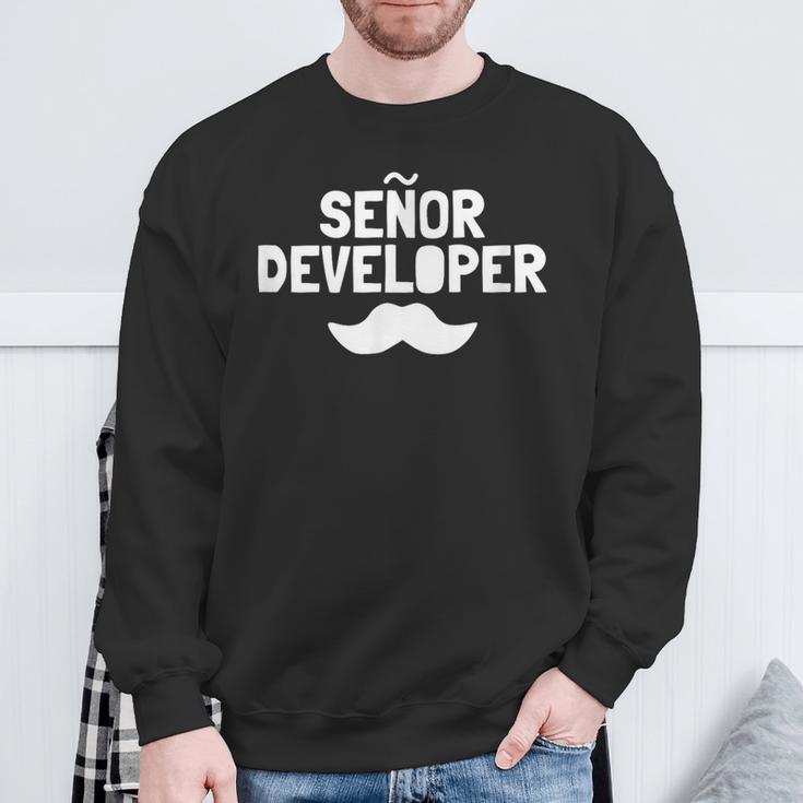 Senor Developer Coder Programmer Nerd Sweatshirt Geschenke für alte Männer