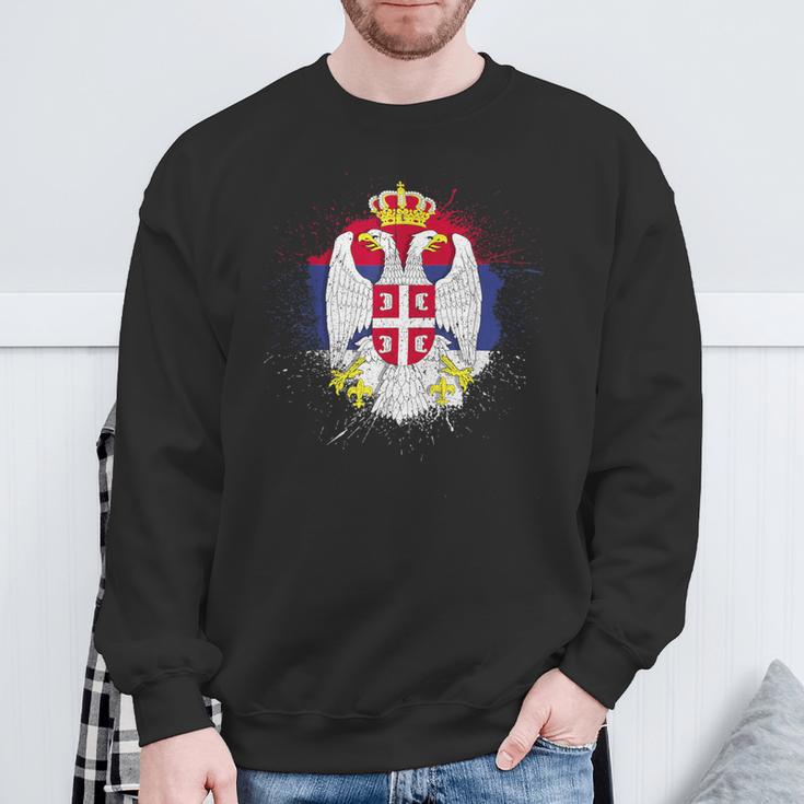 Serbia Balkan Jugo Serbia Srbija Serbe Sweatshirt Geschenke für alte Männer