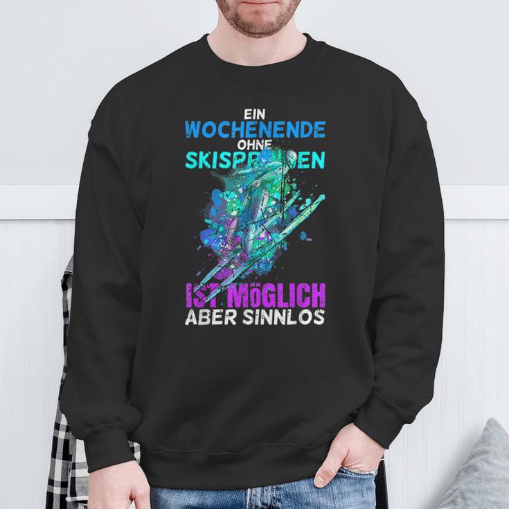 Ski Jumping Winter Sport For Skiing Fans Sweatshirt Geschenke für alte Männer