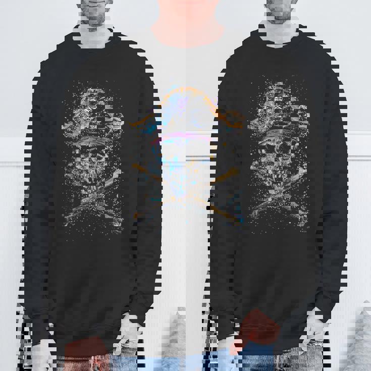 Skull & Crossbones Pirate Vintage Sweatshirt Gifts for Old Men