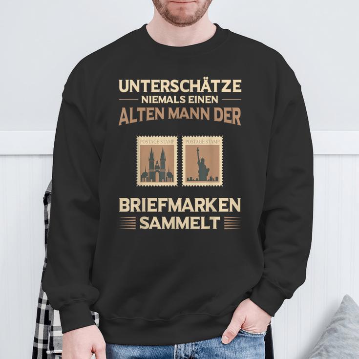 Stamp Collector Underschätze Niemals Stamps Sweatshirt Geschenke für alte Männer