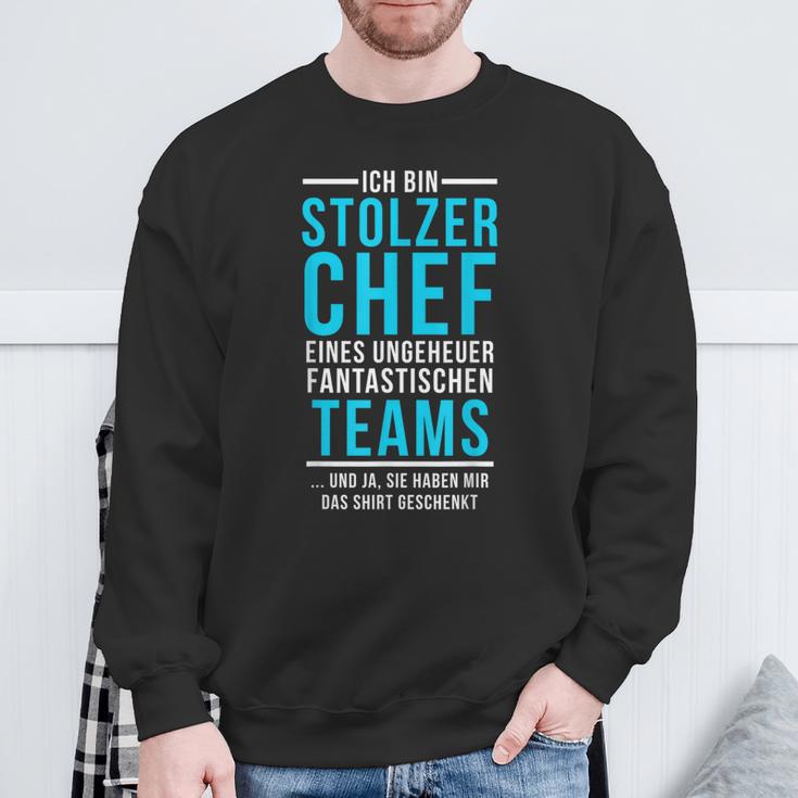 Stolzer Chef Eines Fantastische Teams Saying Sweatshirt Geschenke für alte Männer