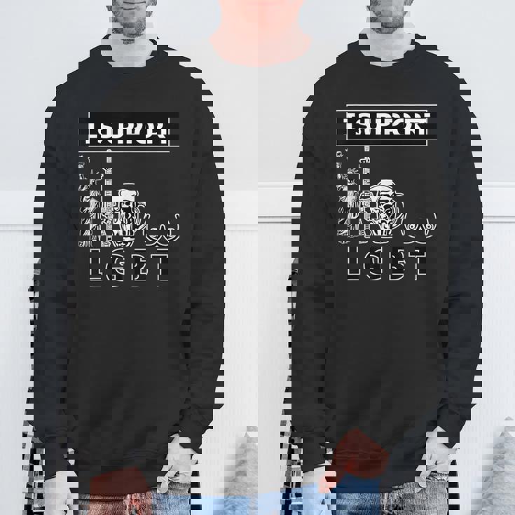 I Support Lgtb Liberty Guns Beer Tits Parody Sweatshirt Gifts for Old Men