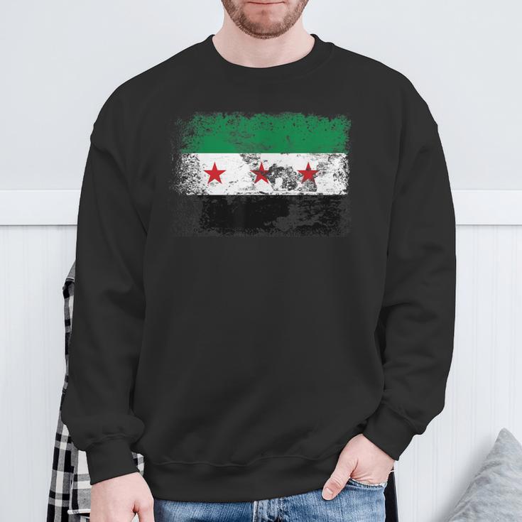 Syria Flag Ich Bin Stolz Auf Mein Land Sweatshirt Geschenke für alte Männer