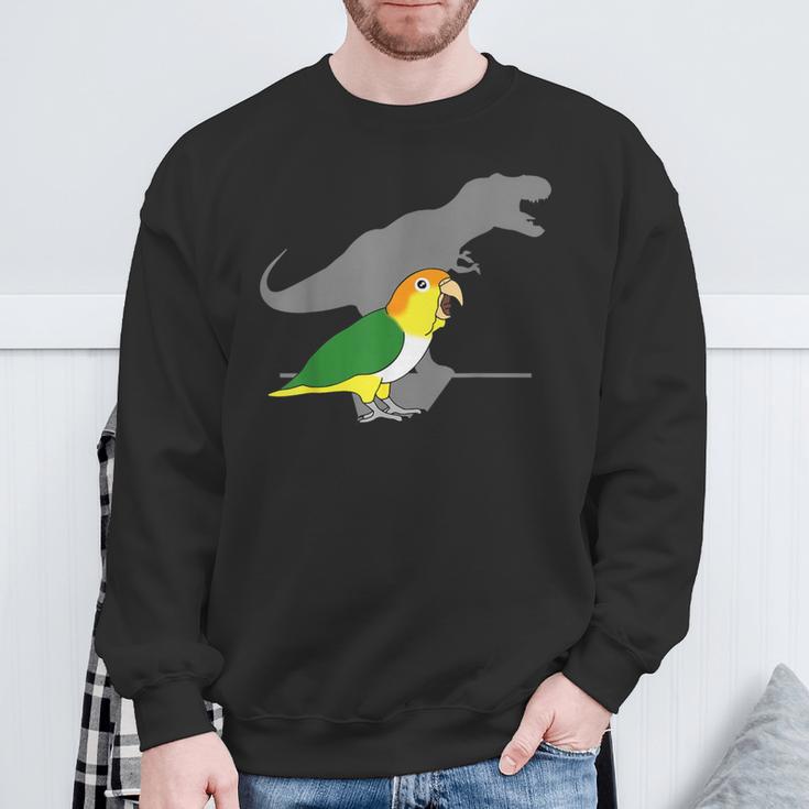 T-Rex Birb Memee Dinosaur Parrot Sweatshirt Geschenke für alte Männer