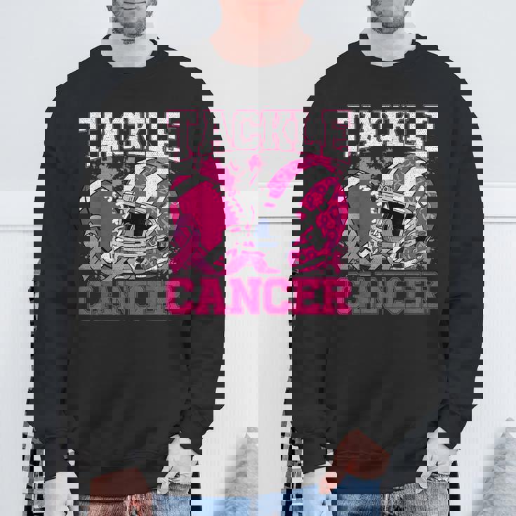 Tackle Breast Cancer Football Pink Breast Cancer Awareness Sweatshirt Gifts for Old Men
