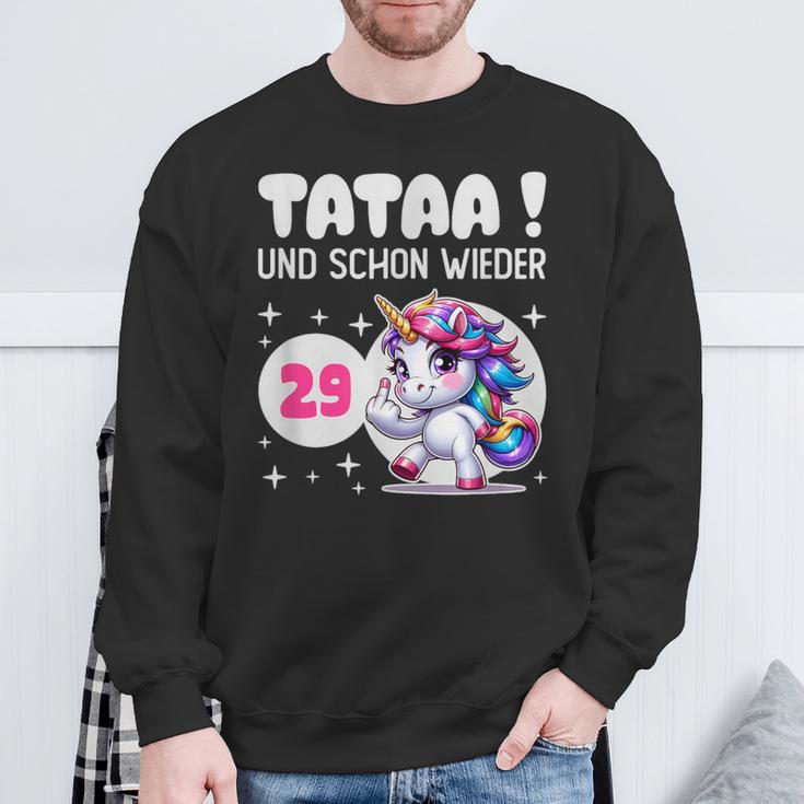 Tataa Und Schon Wieder 29 Einhorn Middle Finger Sweatshirt Geschenke für alte Männer