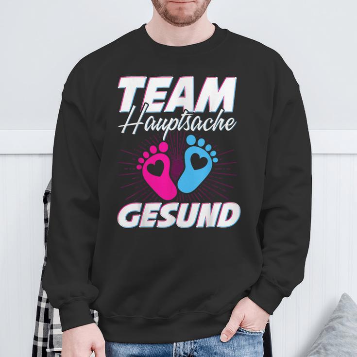 Team Hauptsache Gesund Gender Reveal Sweatshirt Geschenke für alte Männer