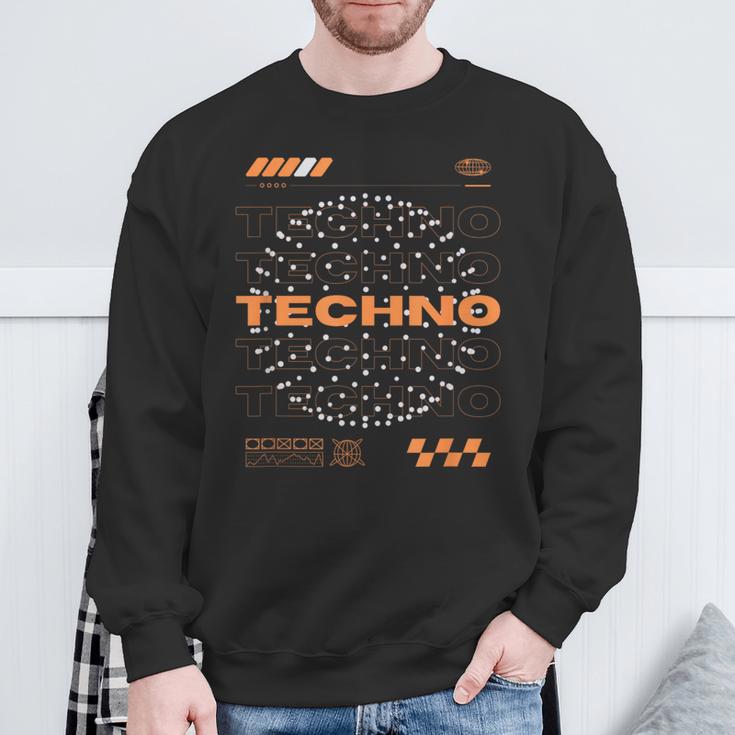 Techno Orb Edm Rave Sweatshirt Geschenke für alte Männer