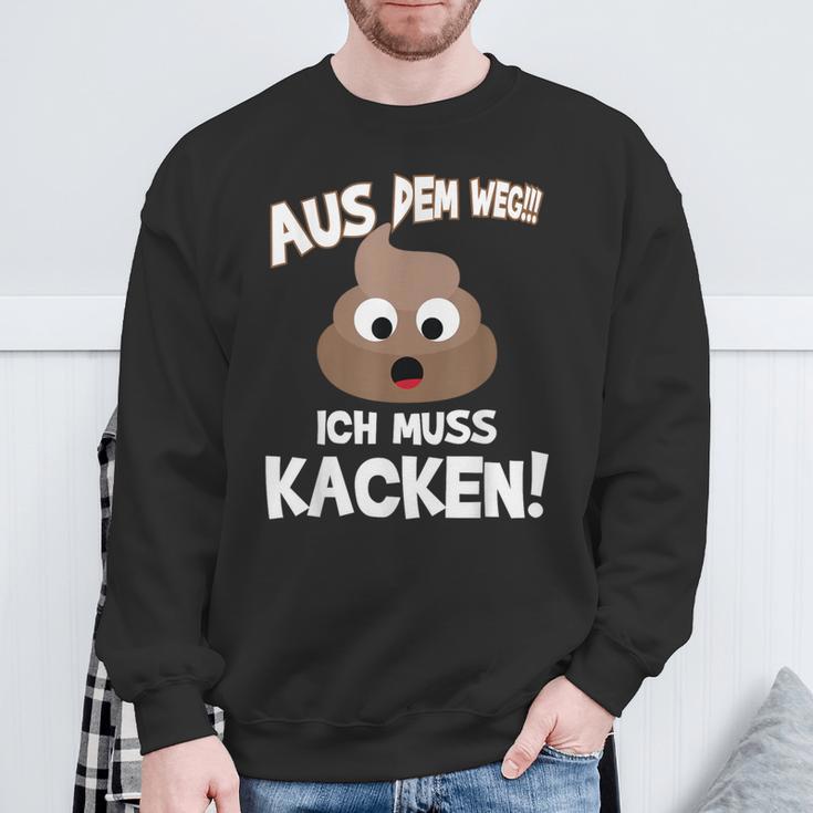 With Text Aus Dem Weg Ich Muss Kacken Sweatshirt Geschenke für alte Männer