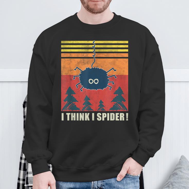 I Think I Spider Retro I Believe I Spider Sweatshirt Geschenke für alte Männer