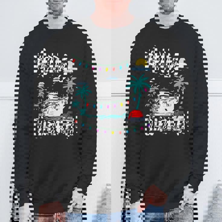 Tropical Heartbeat Christmas Cruise Merry Cruisemas Sweatshirt Gifts for Old Men