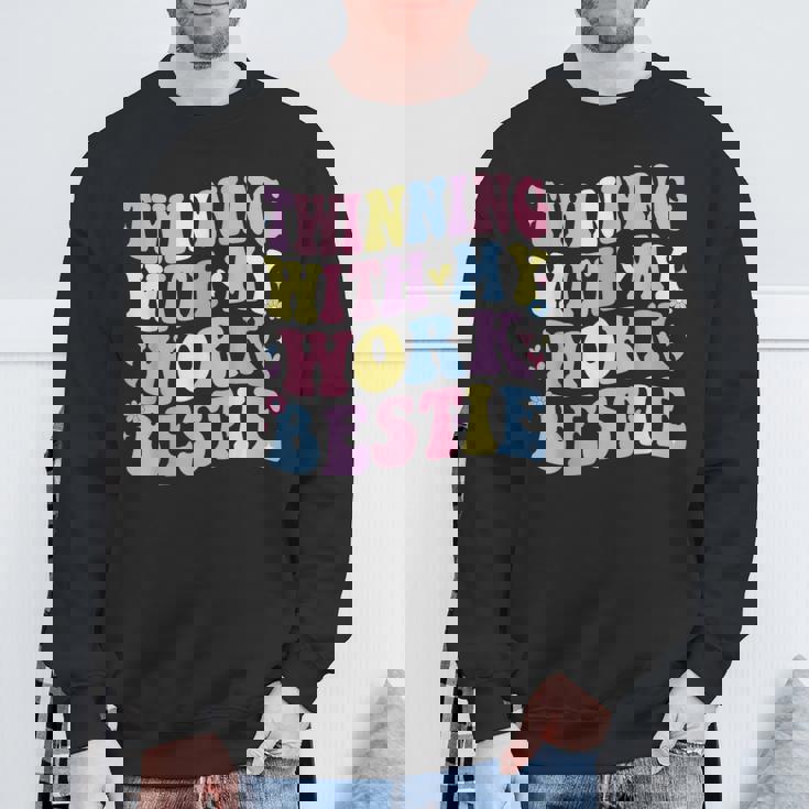 Twinning With My Work Bestie Matching Twins Day Best Friend Sweatshirt Gifts for Old Men