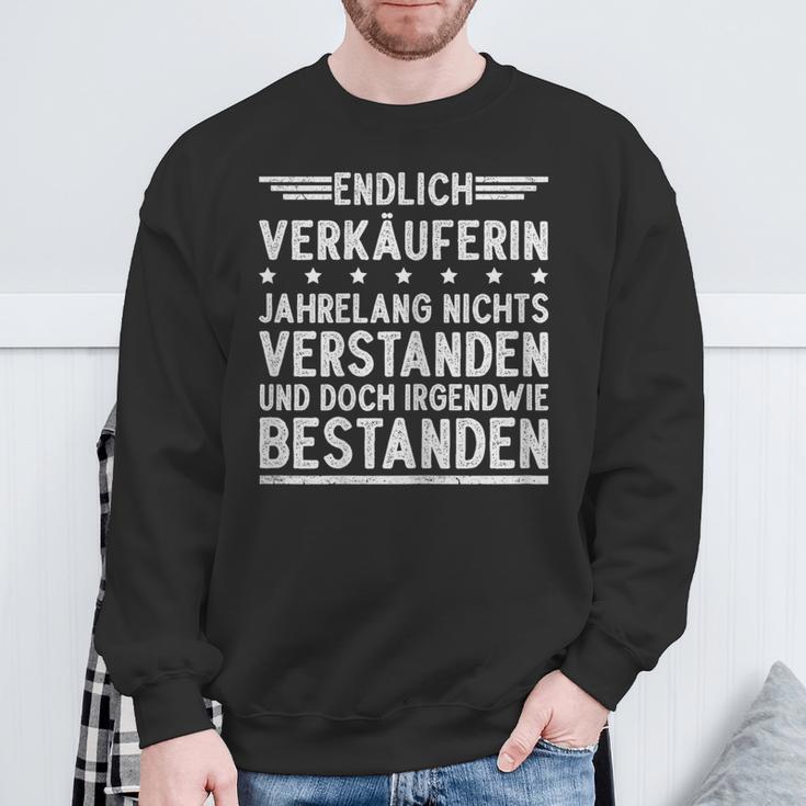 Verkäuferin Prüfung Ausbildung Bestanden Sweatshirt Geschenke für alte Männer