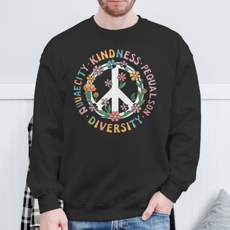 Vielfalt Gleichheit Liebe Frieden Menschenrechte Soziale Gerechtigkeit Sweatshirt Geschenke für alte Männer