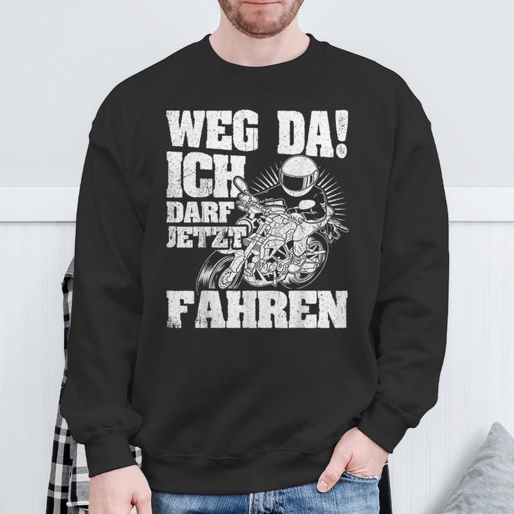 Weg Da Ich Darf Jetzt Fahrerschein Weg Da Ich Sweatshirt Geschenke für alte Männer