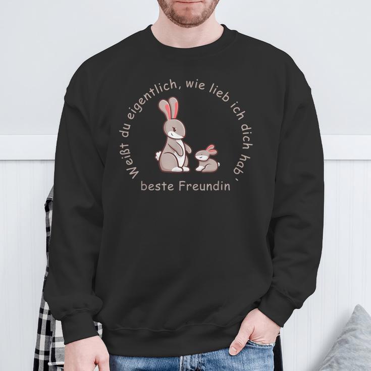 Weißt Du Wirklich Wie Lieb Ich Dich Hab' Beste Freundin Sweatshirt Geschenke für alte Männer