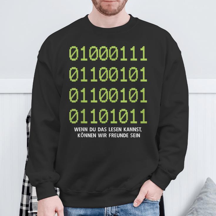 Wenn Du Das Lesen Kannst Freunde Computer Informatik Sweatshirt Geschenke für alte Männer