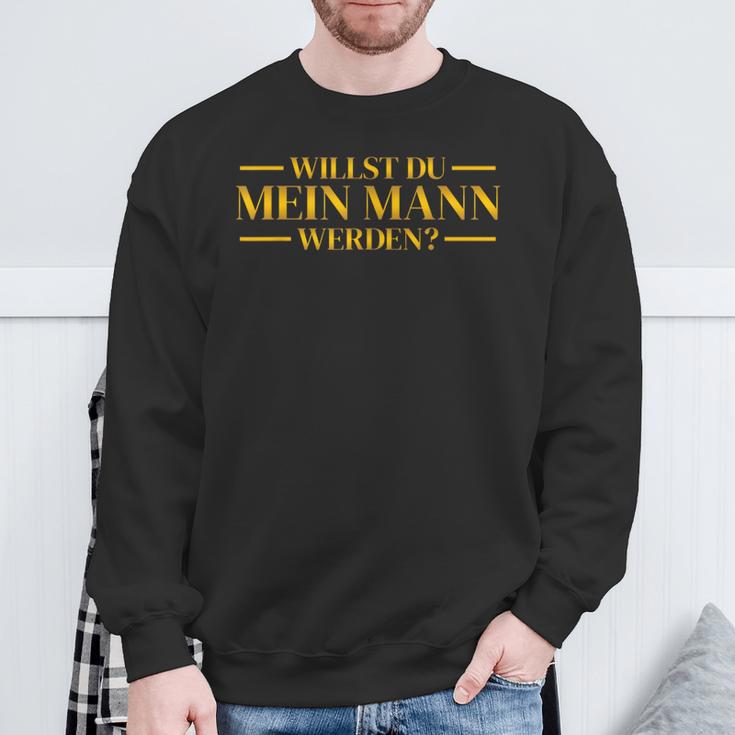 Willst Du Mein Mann Hochzeitsantrag Marriage Proposal Sweatshirt Geschenke für alte Männer