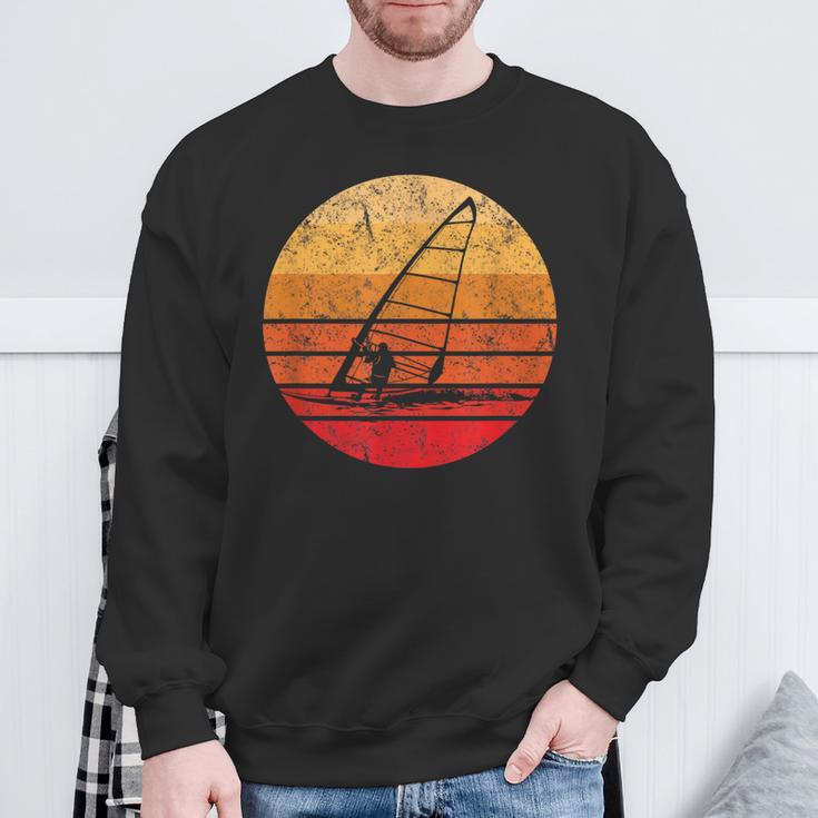 Windsurf Retrointage Sunset Sweatshirt Geschenke für alte Männer