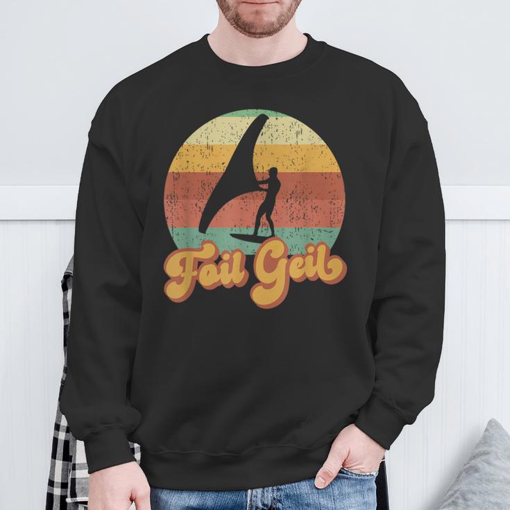 Wing Surf Foiling Foiler Retrointage Surfer Foil Geil Sweatshirt Geschenke für alte Männer