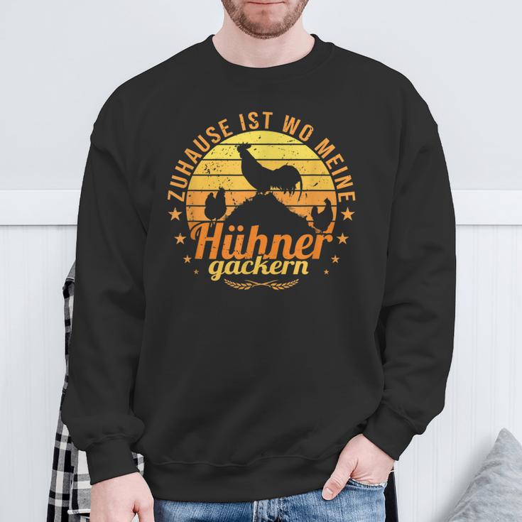 Zuhause Ist Wo Meine Hühner Gackern Sweatshirt Geschenke für alte Männer