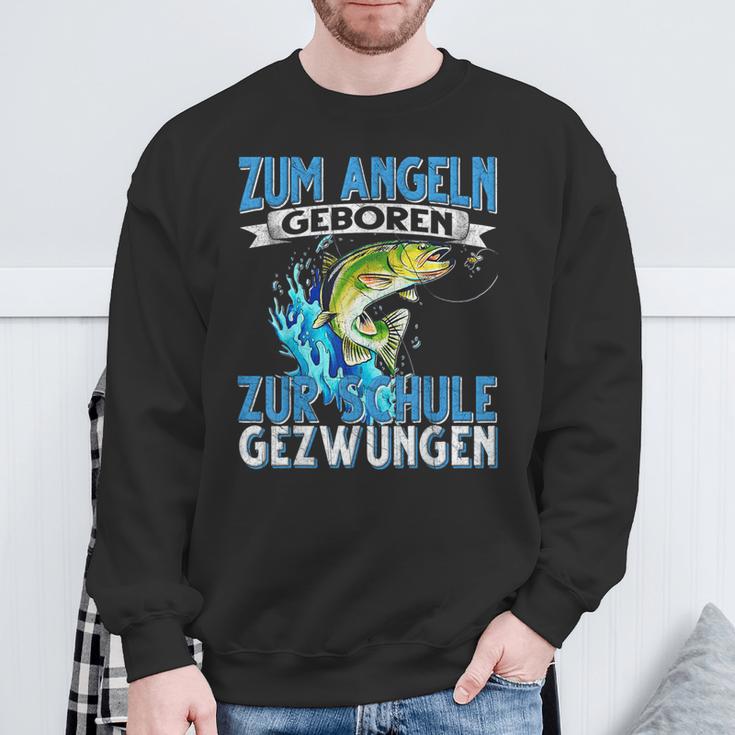 Zum Fishing Geboren Zur Schule Gezzwungen Fishing Fishing S Sweatshirt Geschenke für alte Männer