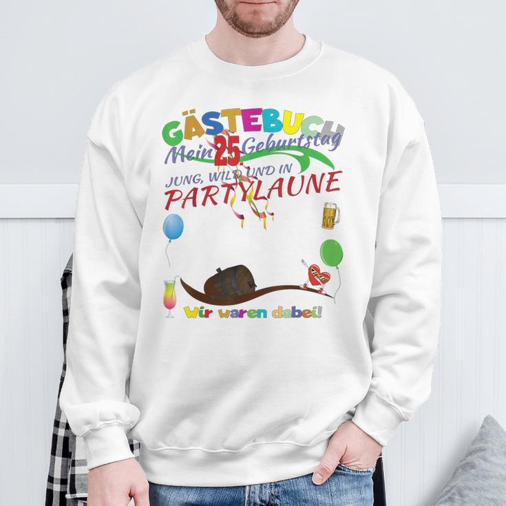 25 Geburtstag Frau Und 25 Geburtstag Mann Gästebuch Sweatshirt Geschenke für alte Männer