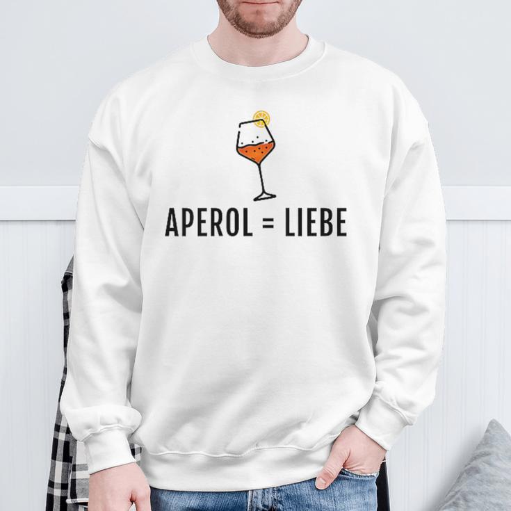 Aperol Spritz Gleich Liebe Fun Gray Sweatshirt Geschenke für alte Männer