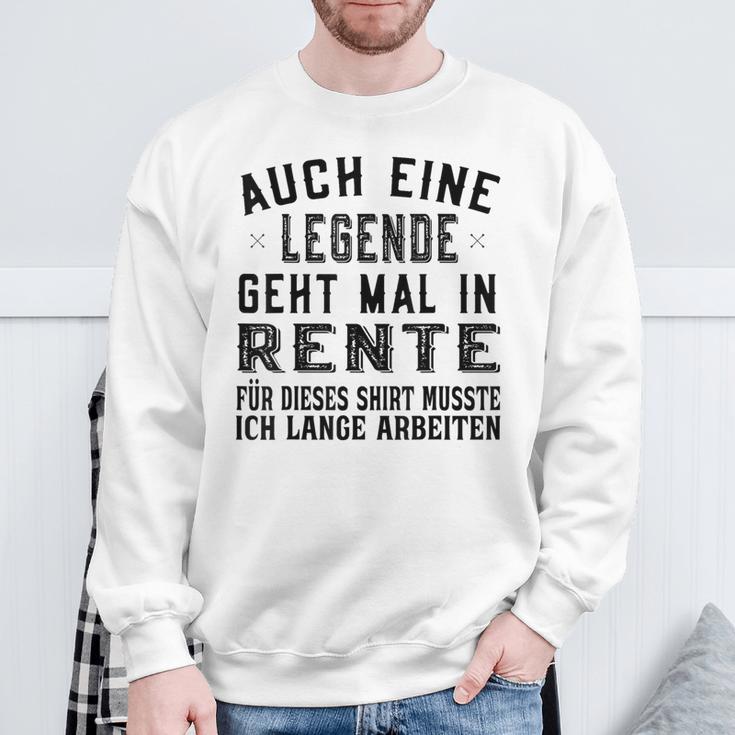 Auch Eine Legende Geht Mal In Retire Gray Sweatshirt Geschenke für alte Männer