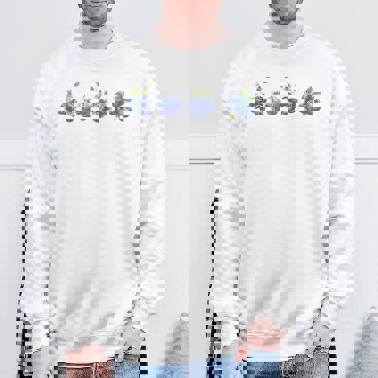 Blueberry Summer Cottagecore Berries Aesthetic Botanical Sweatshirt Gifts for Old Men