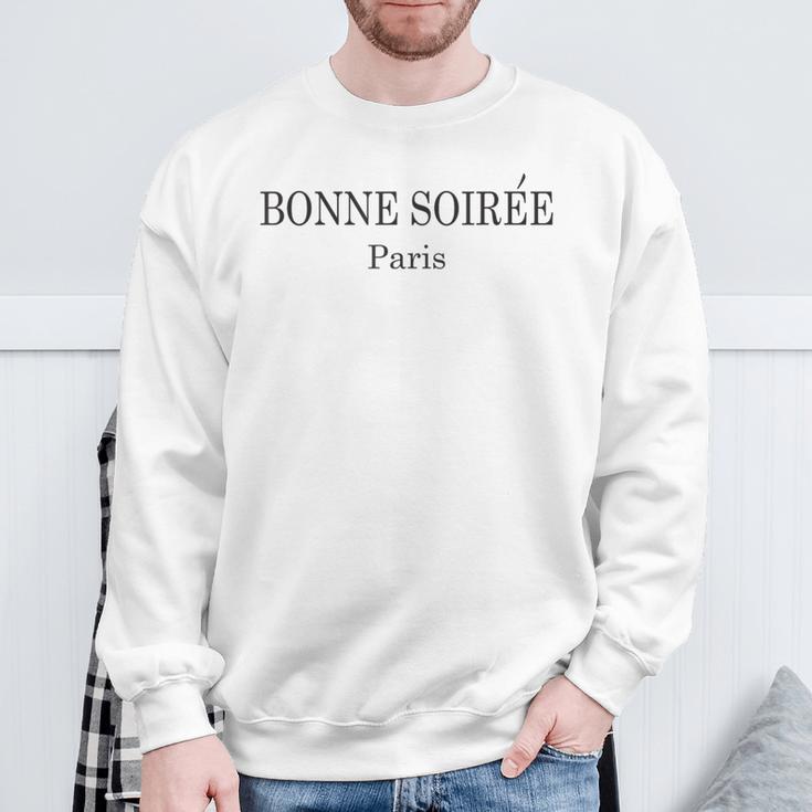 Bonne Soirée Paris Cute French Gray Sweatshirt Geschenke für alte Männer