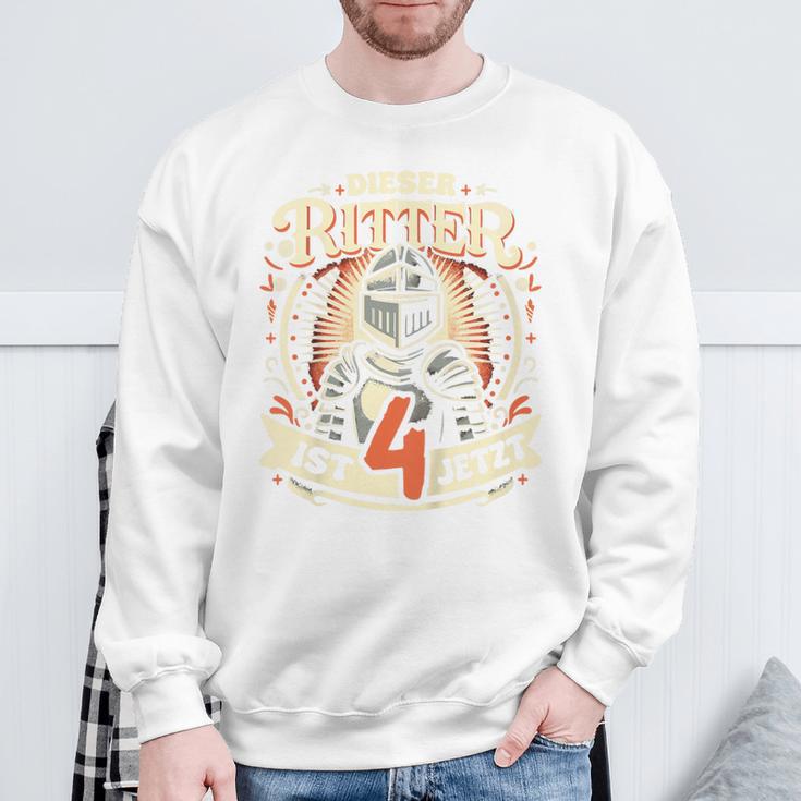 Children's 4Th Birthday Dieser Ritter Ist 4 JahreSweatshirt Geschenke für alte Männer