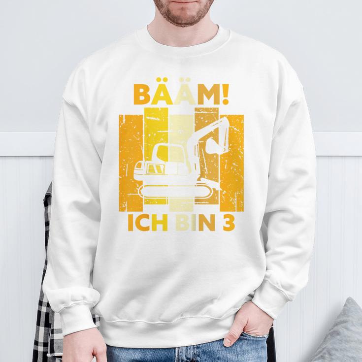 Children's Bäm Ich Bin 3 Drei Jahre Boy 3Rd Birthday Digger Sweatshirt Geschenke für alte Männer