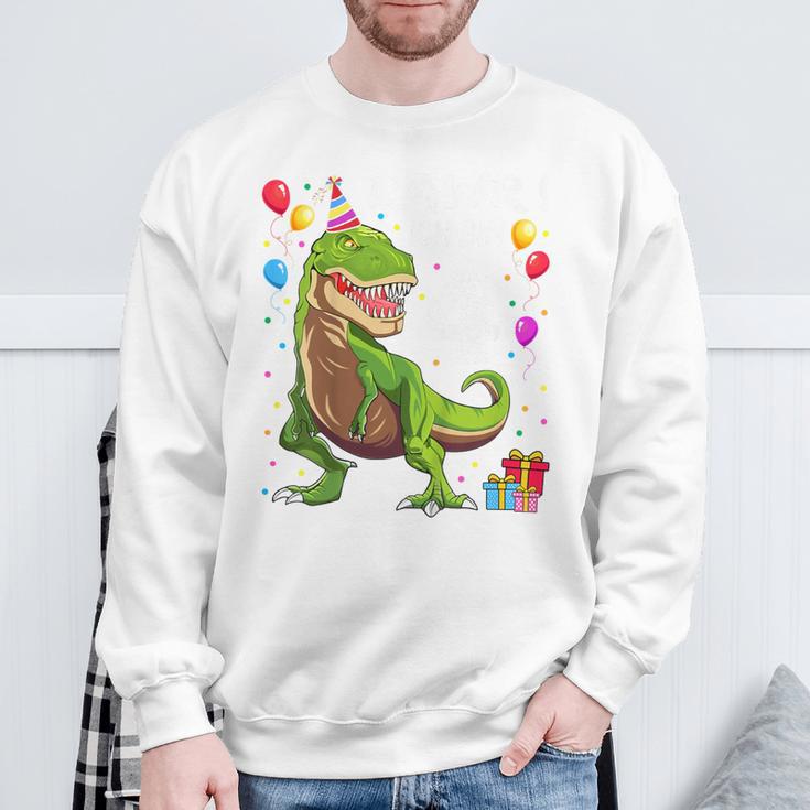 Children's Geburtstags 4 Jahre Junge Dinosaurier Dino Ich Bin 4 Sweatshirt Geschenke für alte Männer