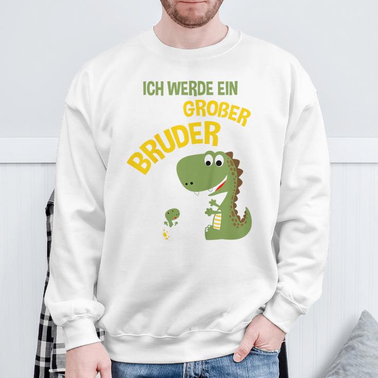 Children's Ich Werde Ein Großer Bruder Dinosaur German Sweatshirt Geschenke für alte Männer