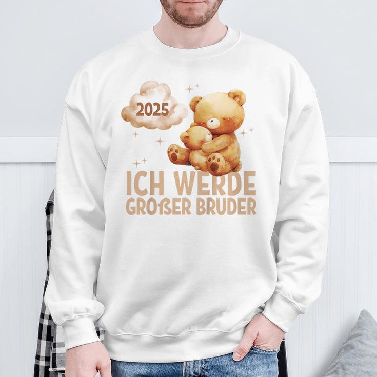 Children's Ich Werde Großer Bruder 2025 Bär Zwei Bären Sweatshirt Geschenke für alte Männer