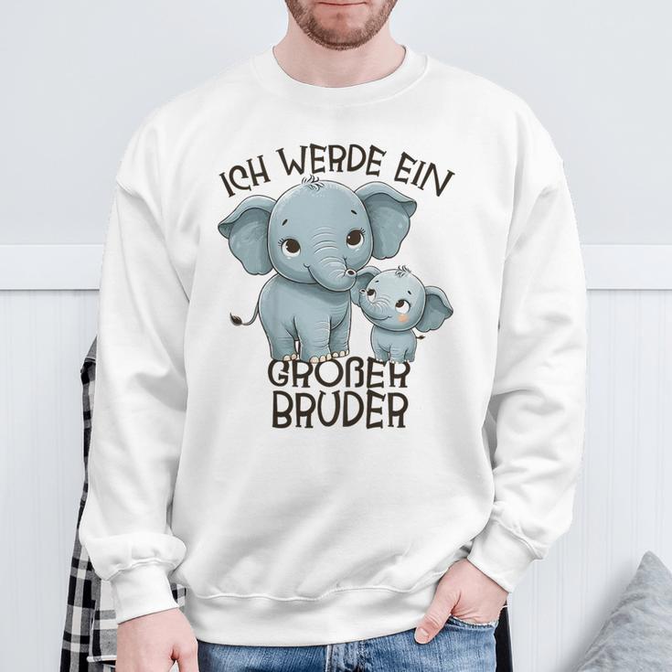 Children's Ich Werde Großer Bruder 2025 Elephant Sweatshirt Geschenke für alte Männer